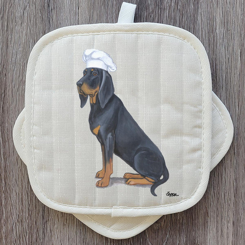 Black and Tan Coonhound Pot Holder Set