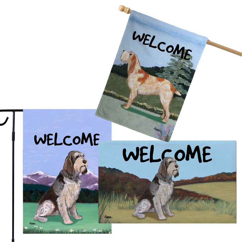Spinone Italiano 3 Piece Bundle - House Flag, Garden Flag, & Welcome Mat