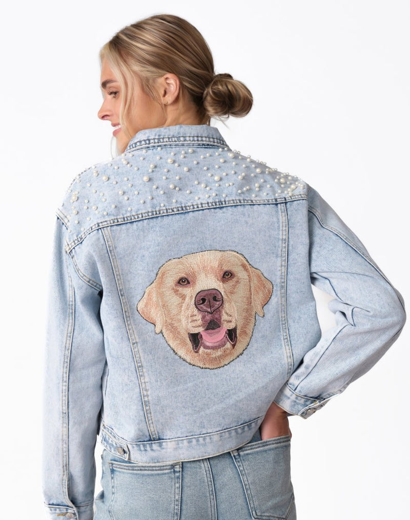 The Pearl Denim Jacket - Custom Embroidered