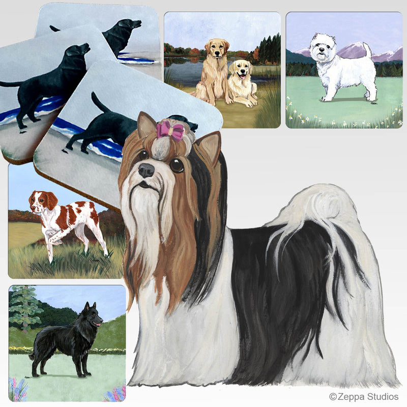 Biewer Terrier Scenic Square Coaster