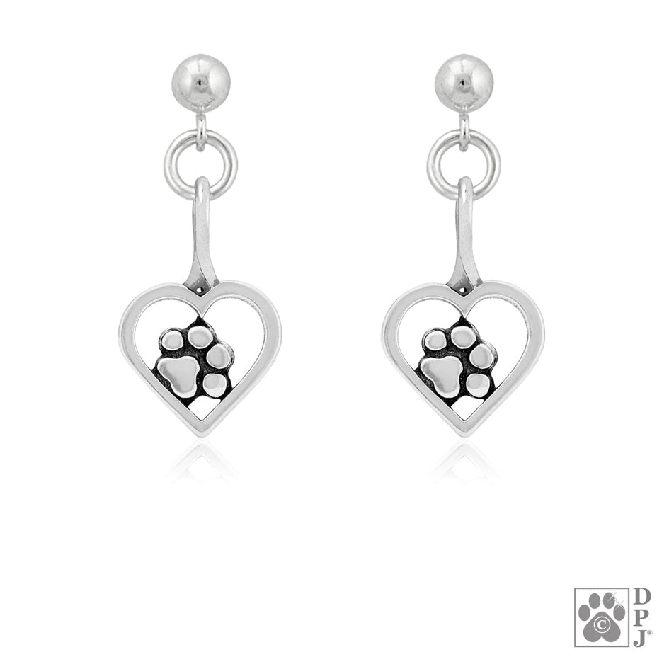 Heart and Paw Earrings