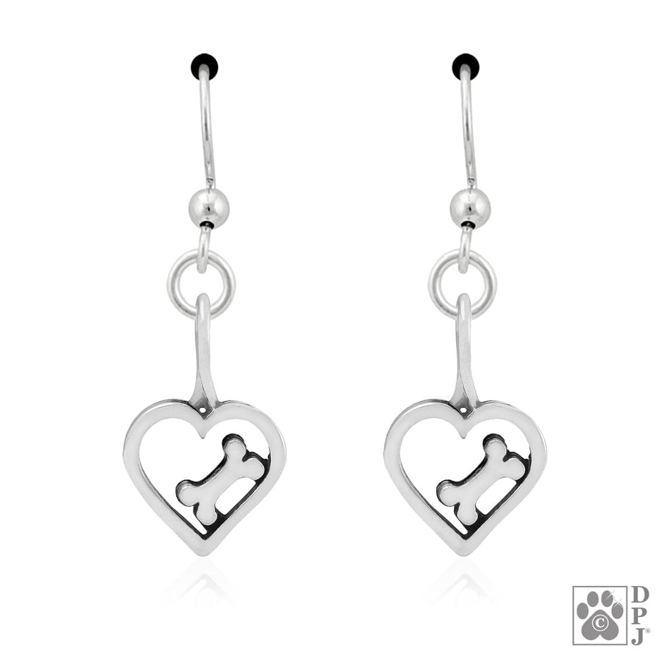 Heart and Bone Earrings