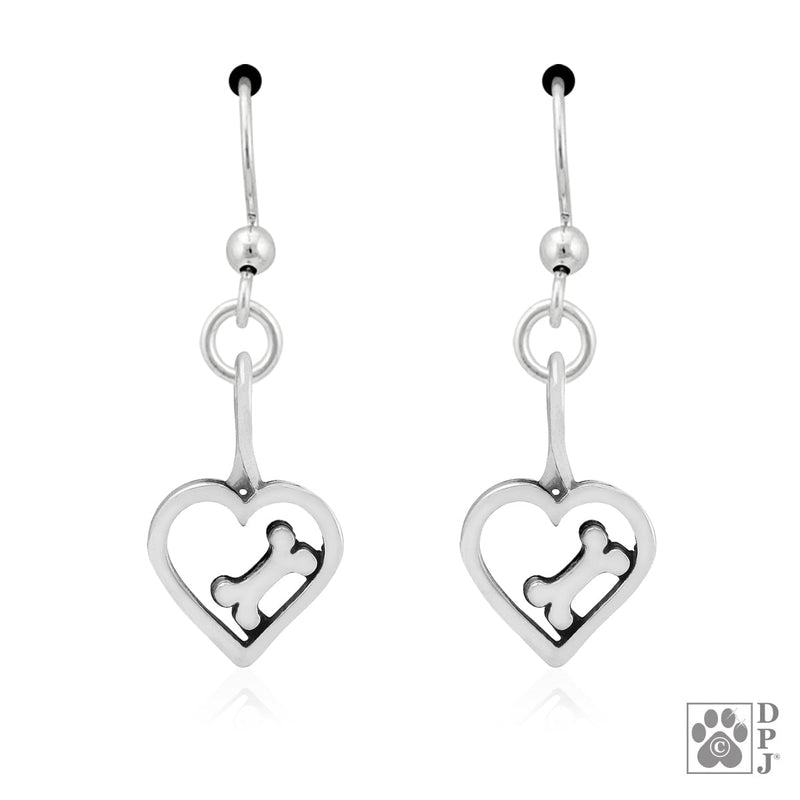 Heart and Bone Earrings
