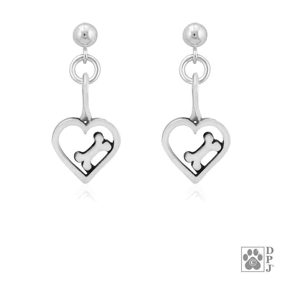 Heart and Bone Earrings