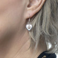 Roped Into Your Love Heart Paw and Heart Earrings