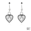 Roped Into Your Love Heart Paw and Heart Earrings