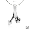 Paw and Heart Necklace, Canine Ties of Love Pendant