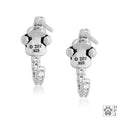 Paw Print Cubic Zirconia Hoop Earring