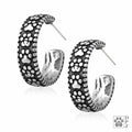 Paw Print Never Ending Paw Hoop Earrings