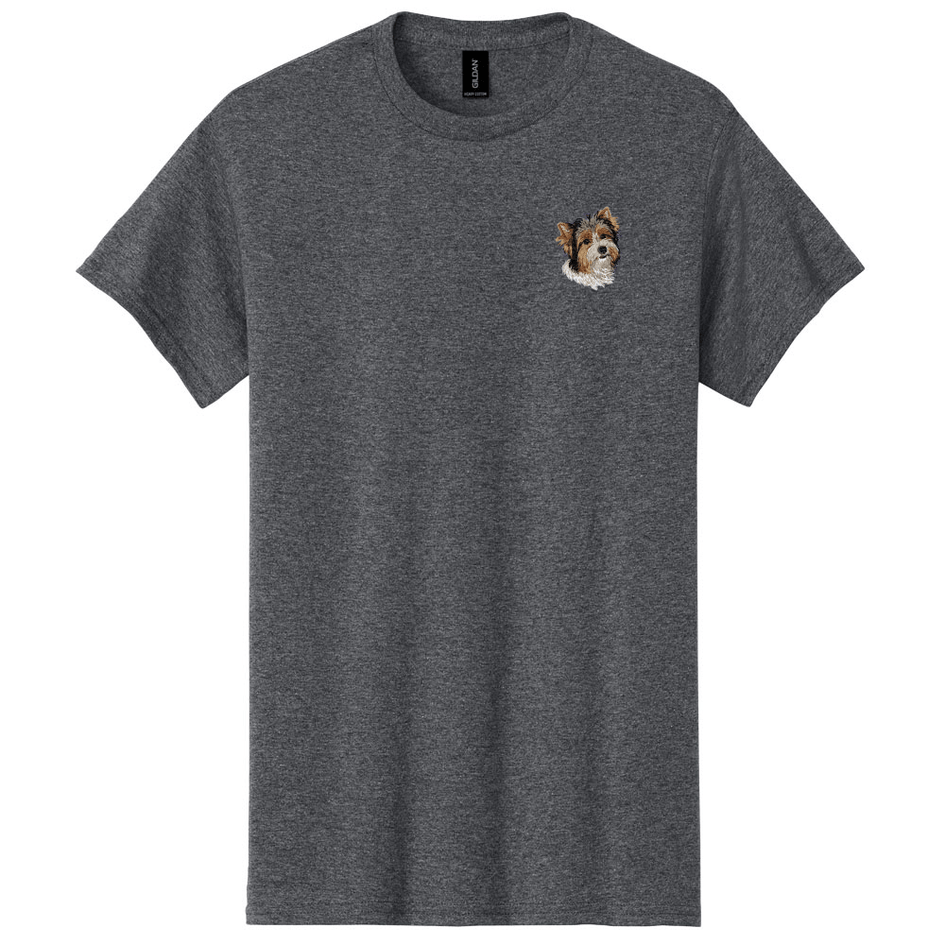 Biewer Terrier Embroidered Men's T-Shirt