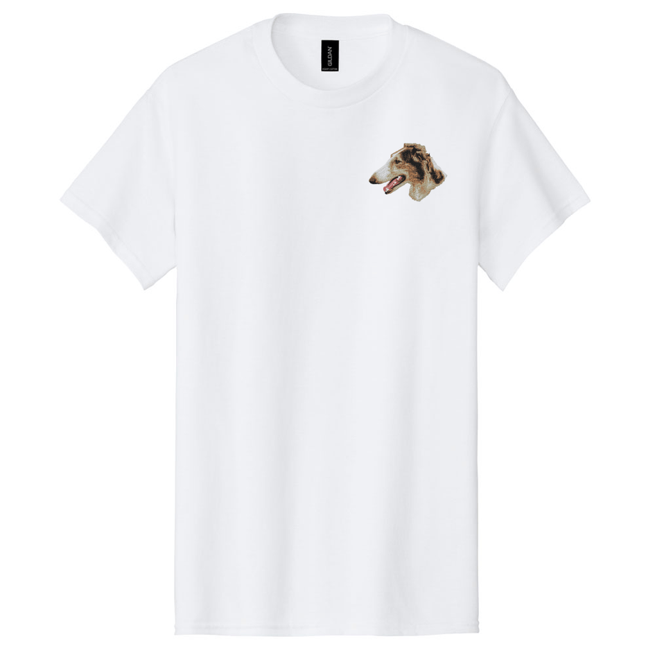 Borzoi Embroidered Men's T-Shirt