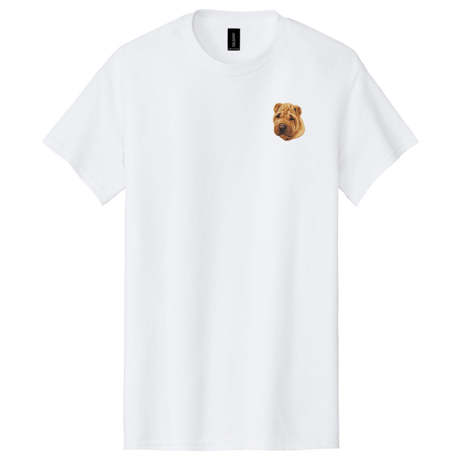 Chinese Shar-Pei Embroidered Men's T-Shirt