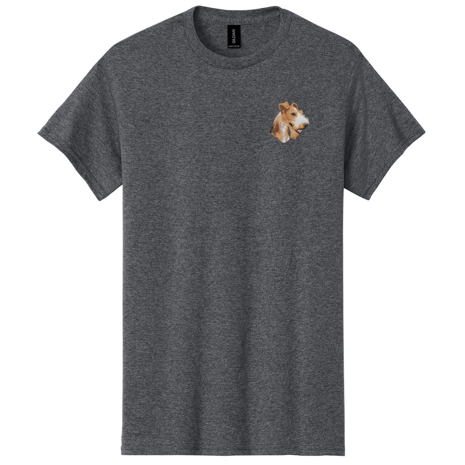 Wire Fox Terrier Embroidered Men's T-Shirt