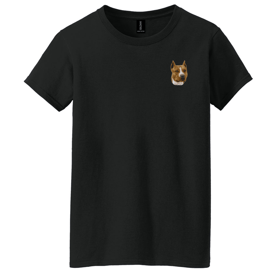 American Staffordshire Terrier Embroidered Women's T-Shirt