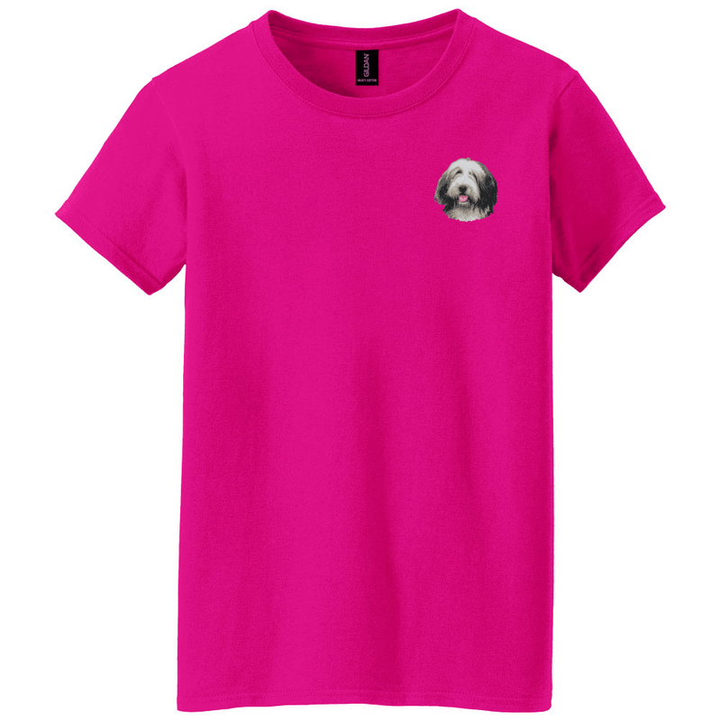 Bearded Collie Embroidered Women's T-Shirt