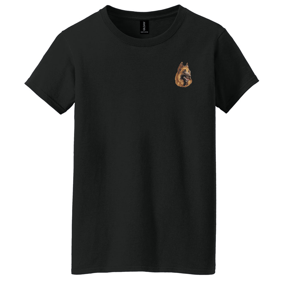 Belgian Tervuren Embroidered Women's T-Shirt