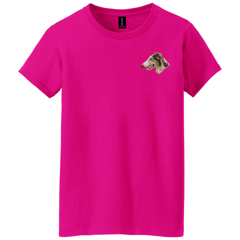 Borzoi Embroidered Women's T-Shirt