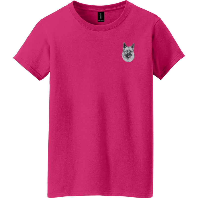 Norwegian Elkhound Embroidered Women's T-Shirt