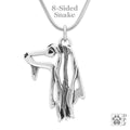 Afghan Hound Necklace in Sterling Silver