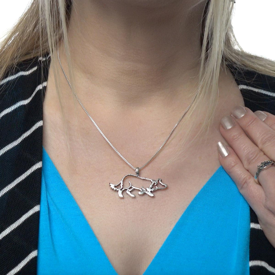 Border Collie Large Crouch, Body, Pendant