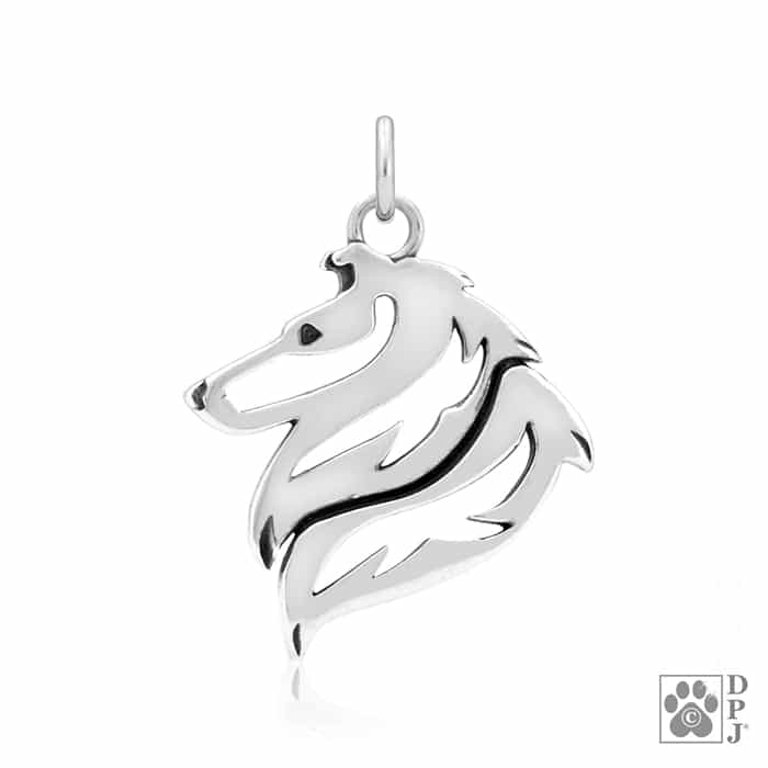 Collie, Rough Coat, Head, Pendant