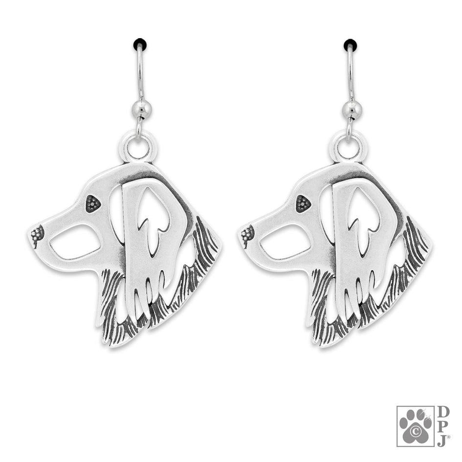 Sterling Silver Nederlandse Kooikerhoundje Earrings