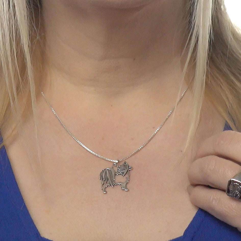 Papillon, w/Butterfly in ear, Body, Pendant