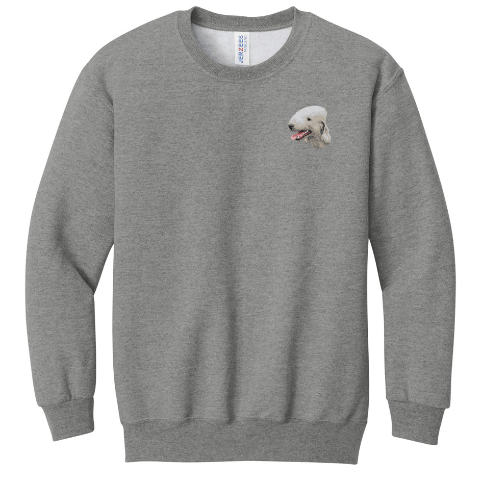 Bedlington Terrier Embroidered Youth Crewneck Sweatshirt