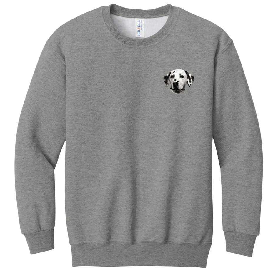 Dalmatian Embroidered Youth Crewneck Sweatshirt