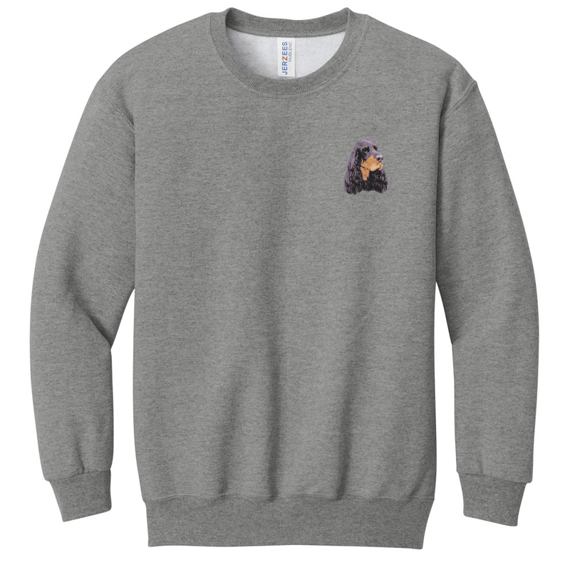 Gordon Setter Embroidered Youth Crewneck Sweatshirt