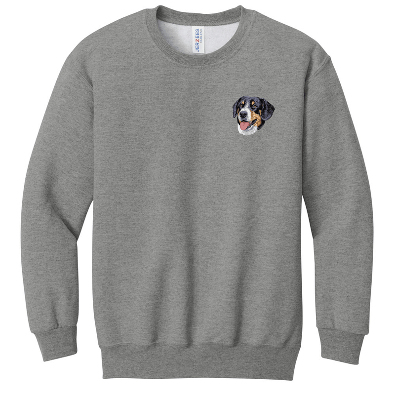 Greater Swiss Mountain Dog Embroidered Youth Crewneck Sweatshirt