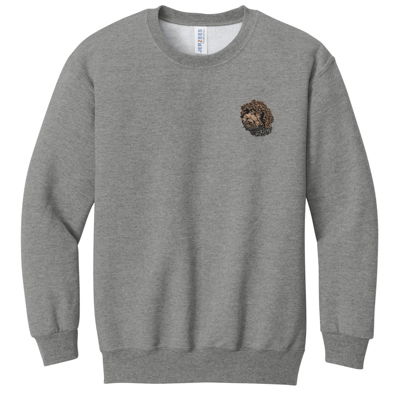 Lagotto Romagnolo Embroidered Youth Crewneck Sweatshirt