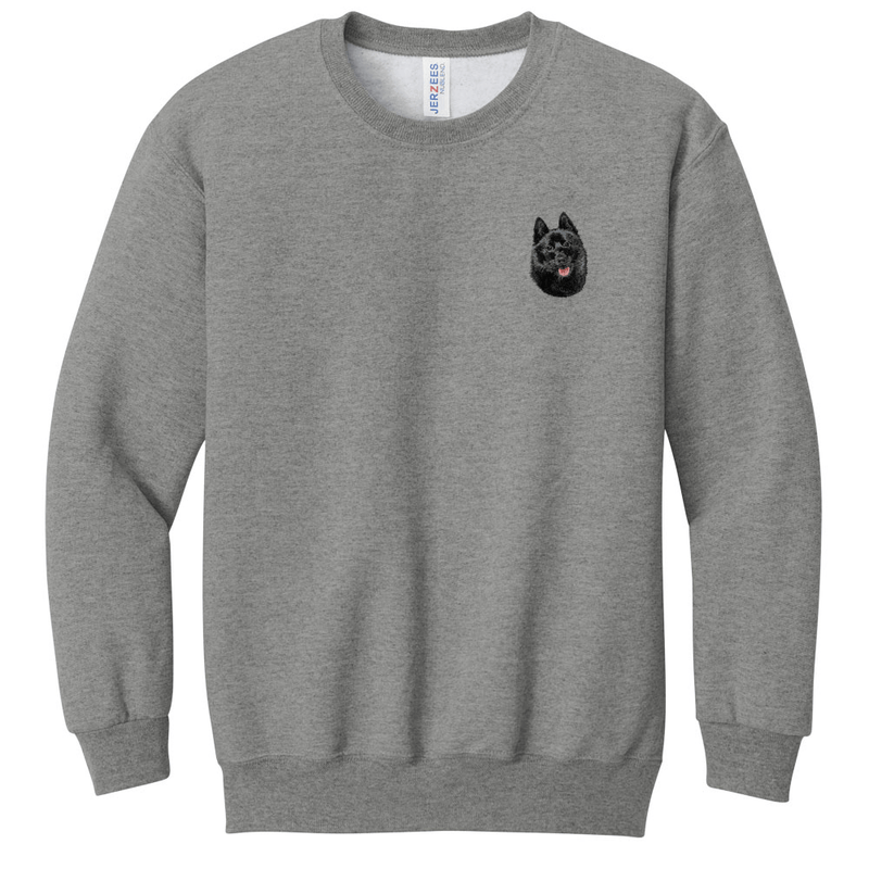 Schipperke Embroidered Youth Crewneck Sweatshirt