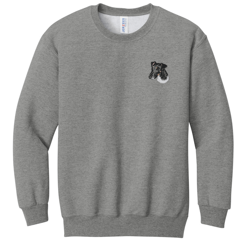 Smooth Fox Terrier Embroidered Youth Crewneck Sweatshirt