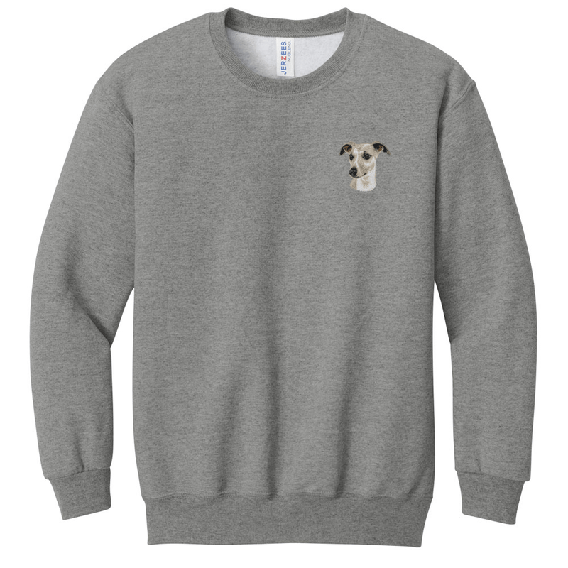 Whippet Embroidered Youth Crewneck Sweatshirt