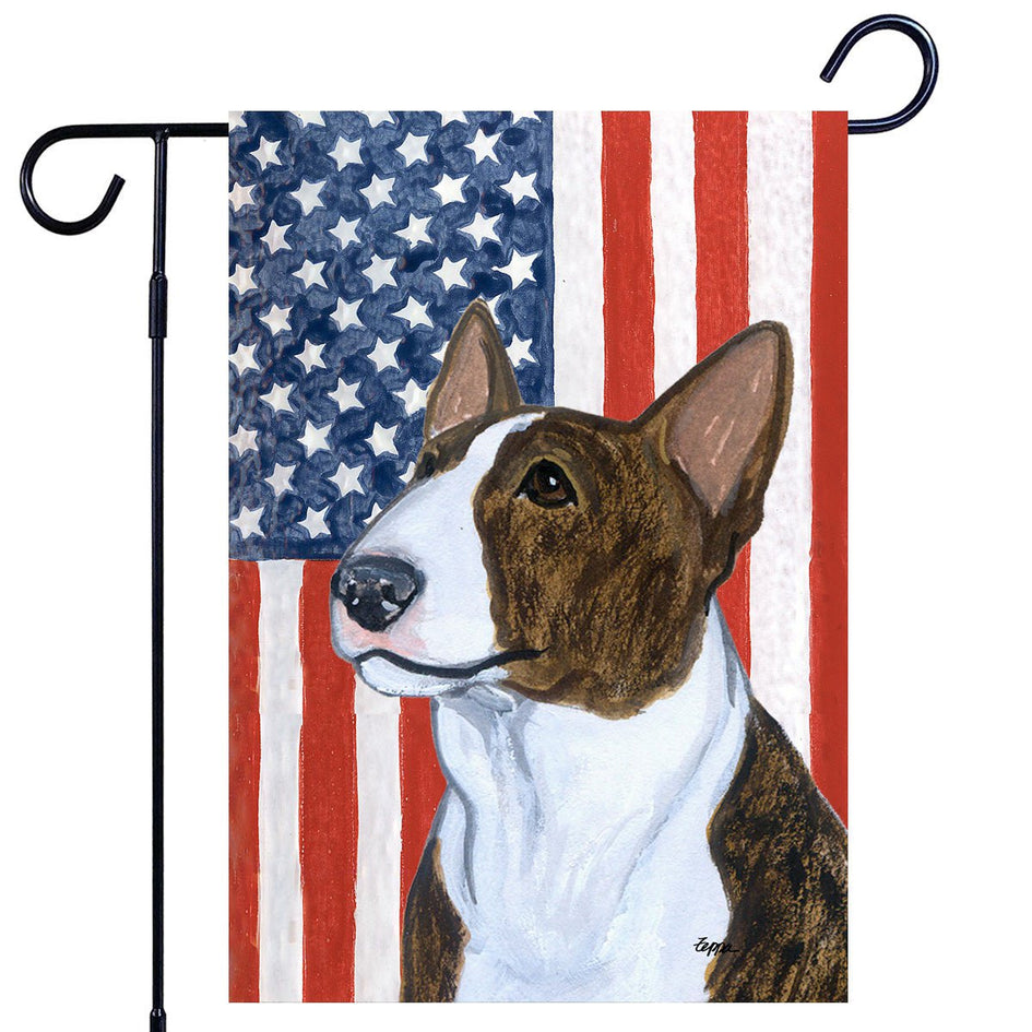 Bull Terrier Americana Garden Flag