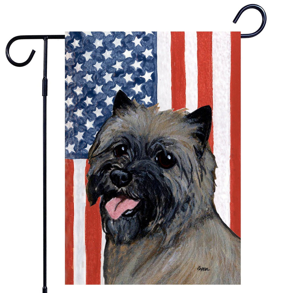 Cairn Terrier Americana Garden Flag