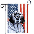 English Setter Americana Garden Flag