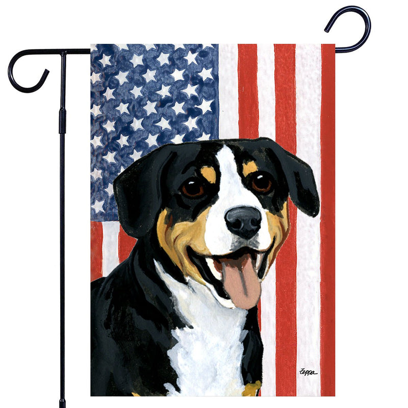 Entlebucher Mountain Dog  Americana Garden Flag
