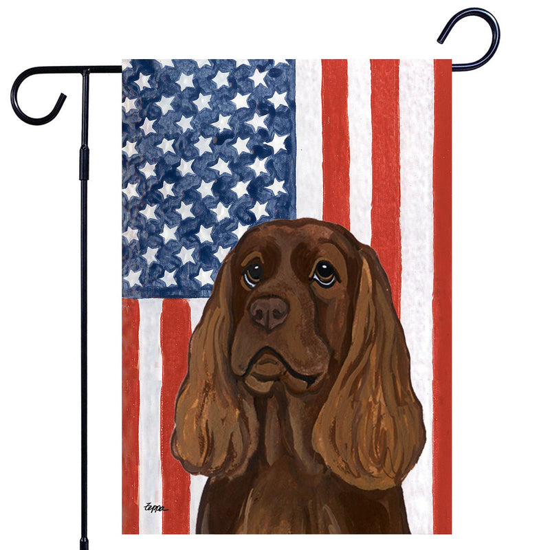 Sussex Spaniel Americana Garden Flag