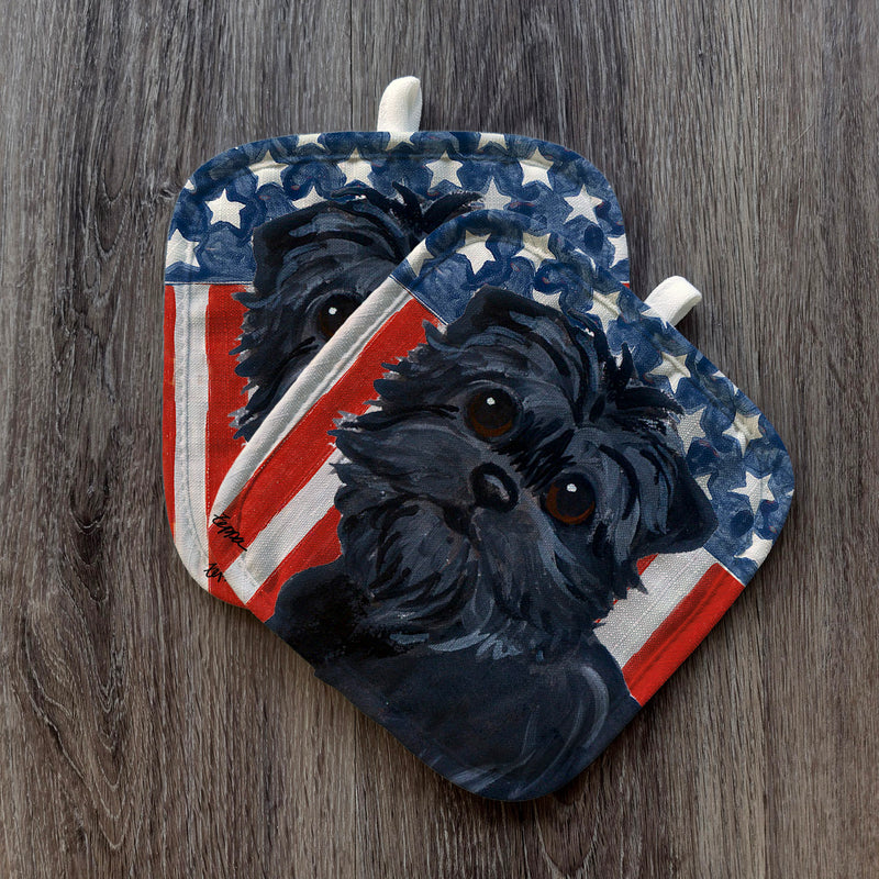 Affenpinscher  Americana Pot Holder Set