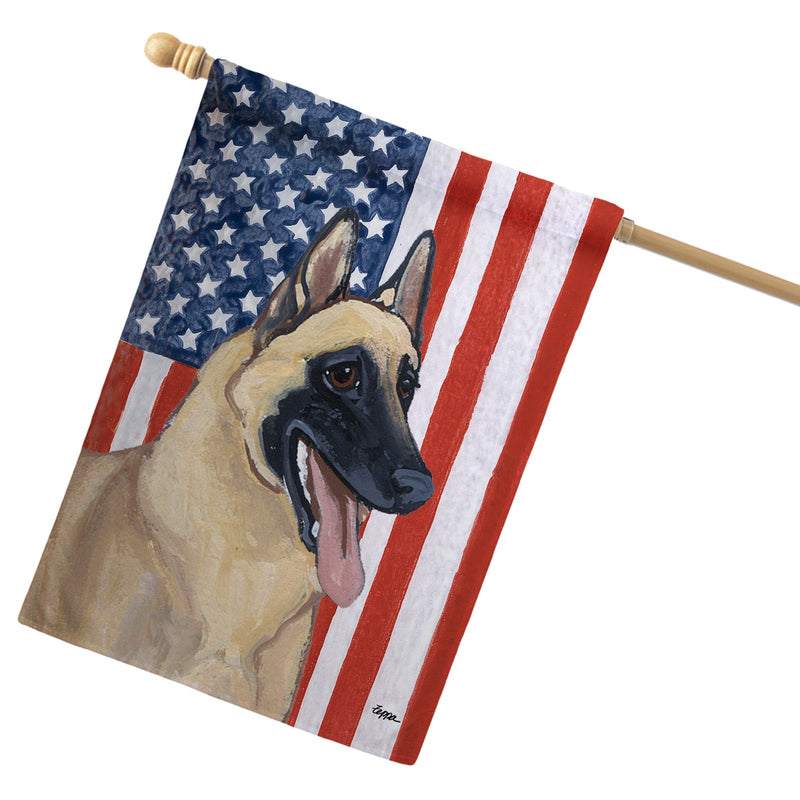 Belgian Malinois Americana House Flag