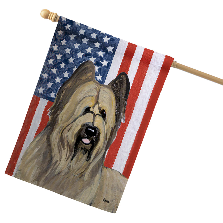 Briard Americana House Flag