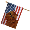 Brussels Griffon Americana House Flag