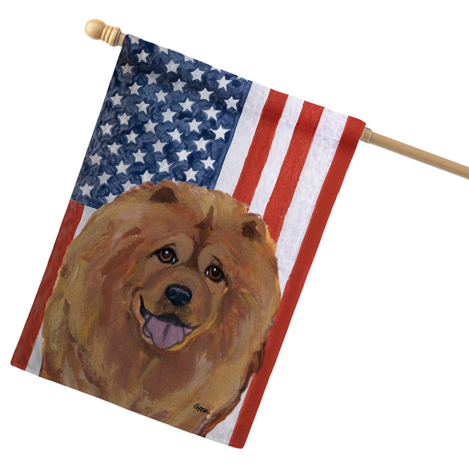Chow Chow Americana House Flag