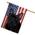 French Bulldog Americana House Flag