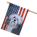 Lowchen Americana House Flag
