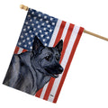 Norwegian Elkhound Americana House Flag