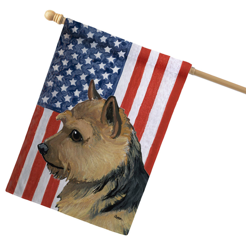 Norwich Terrier Americana House Flag