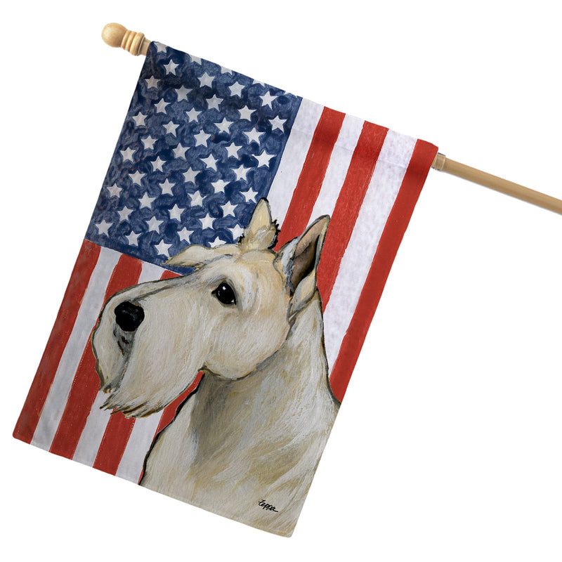 Scottish Terrier Americana House Flag